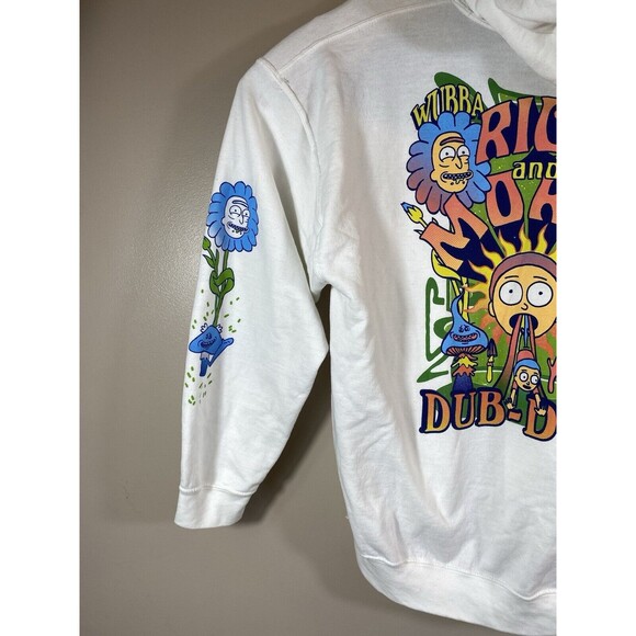 Rare Rick and Morty Dub Dub White Hoodie Size XL - Picture 2 of 14